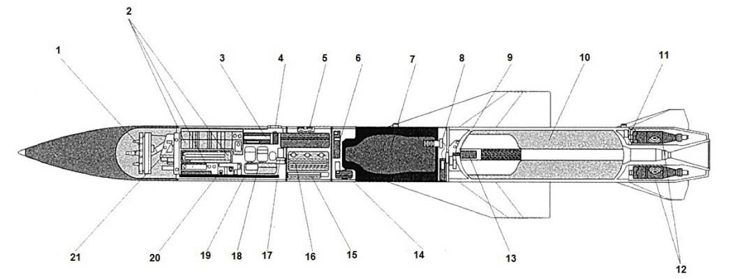 Схема ракеты Х-58У